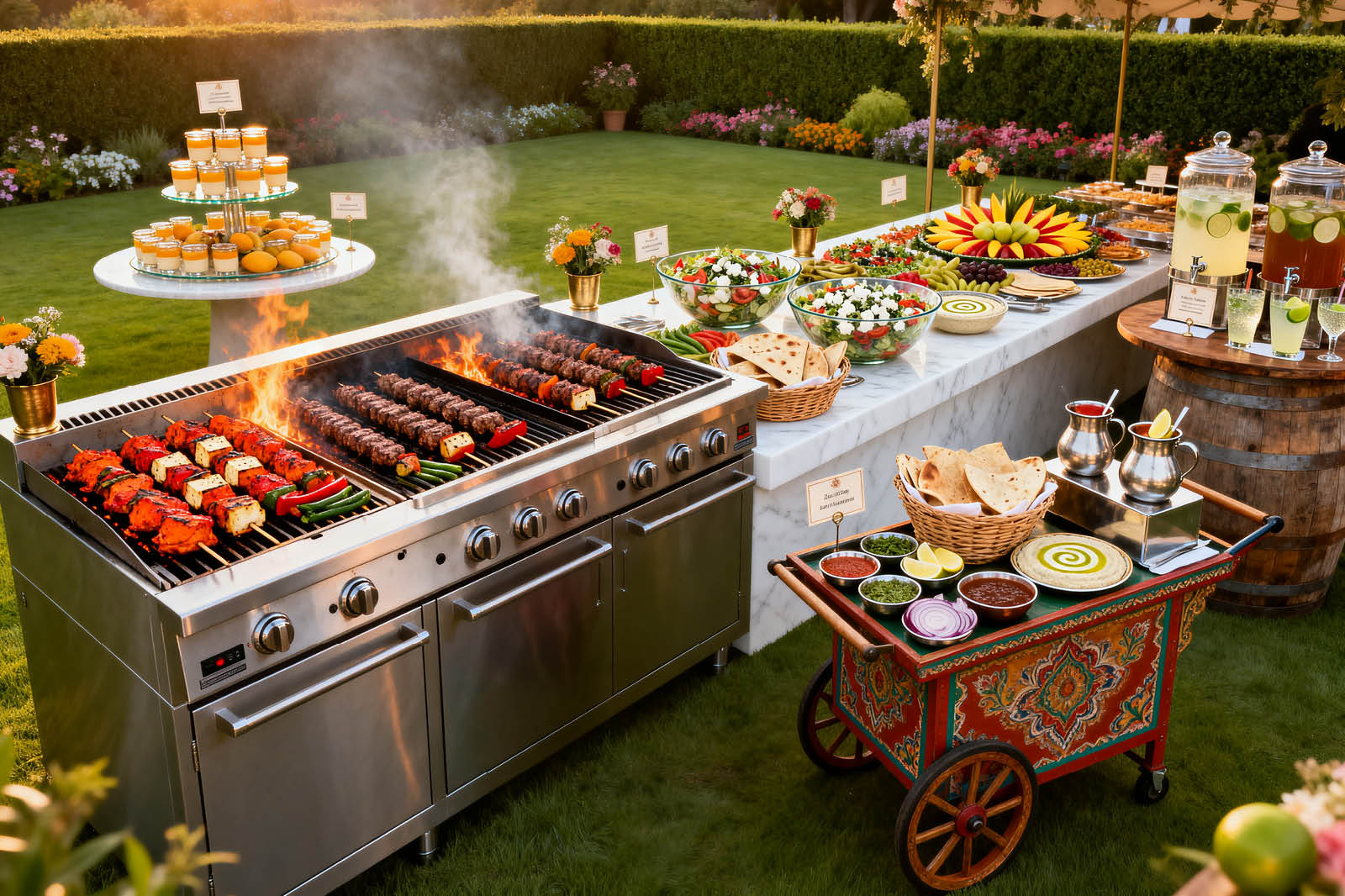 live BBQ catering services